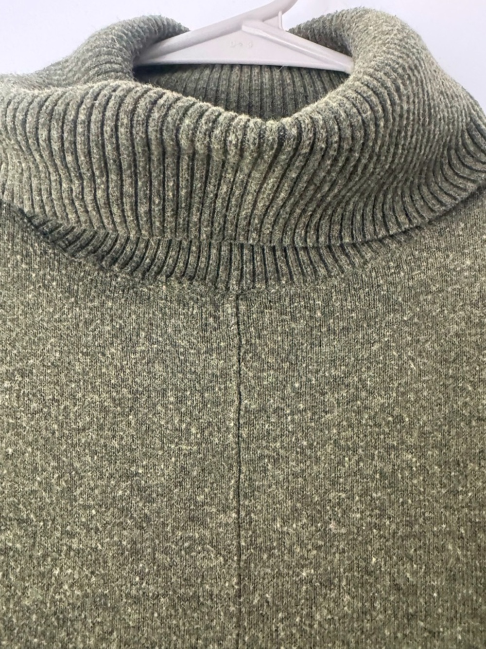 Mossimo Supply Co Olive Green Turtleneck Oversized High Low Sweater Small - Picture 5 of 7